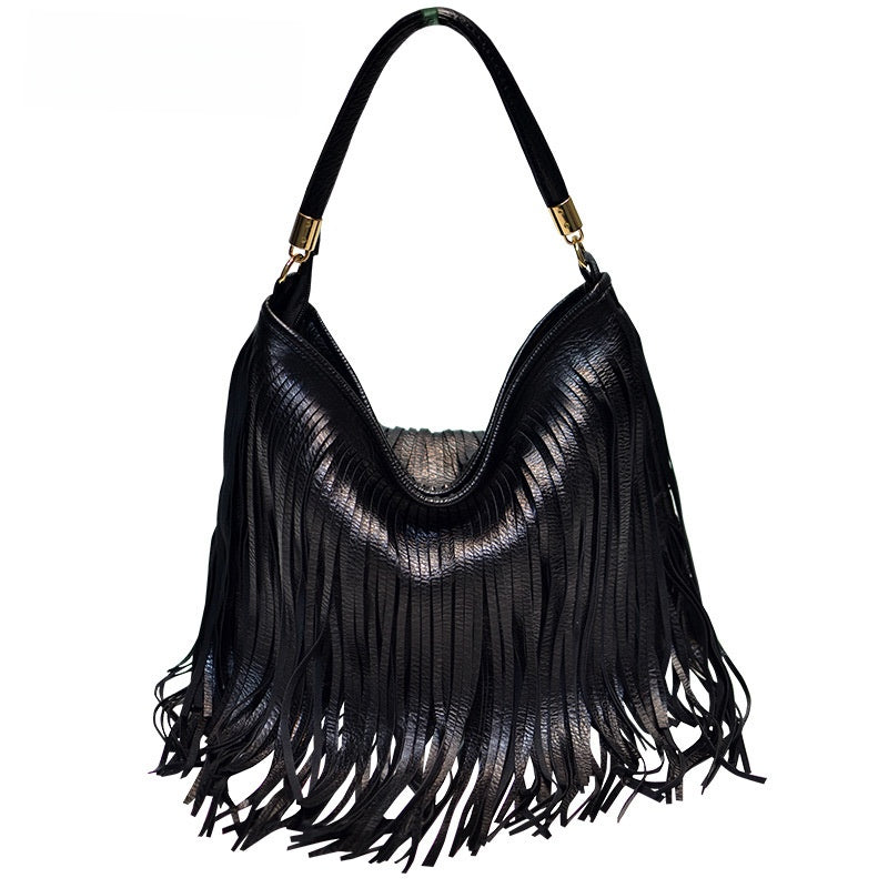 Bolso artesanal con flecos