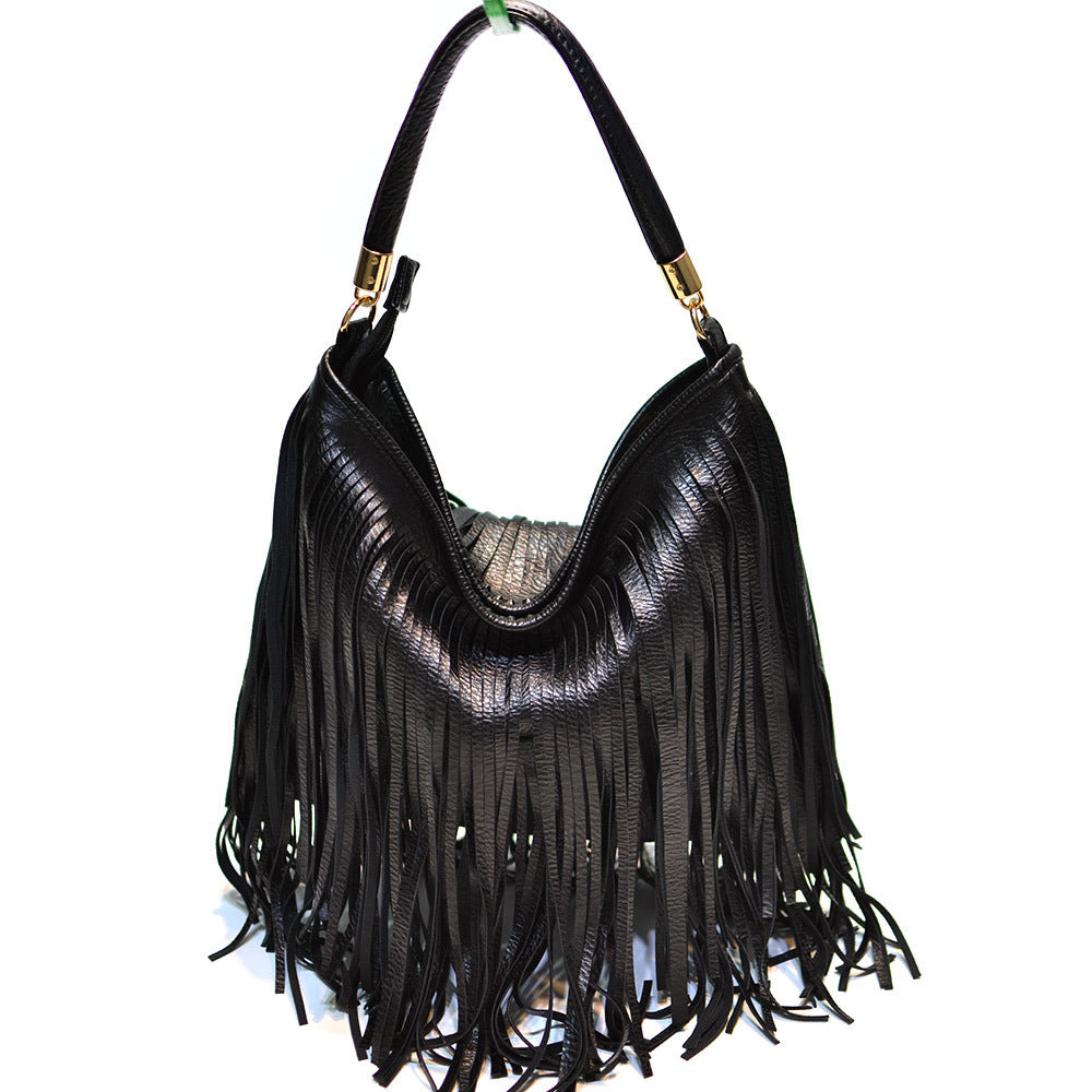 Bolso artesanal con flecos