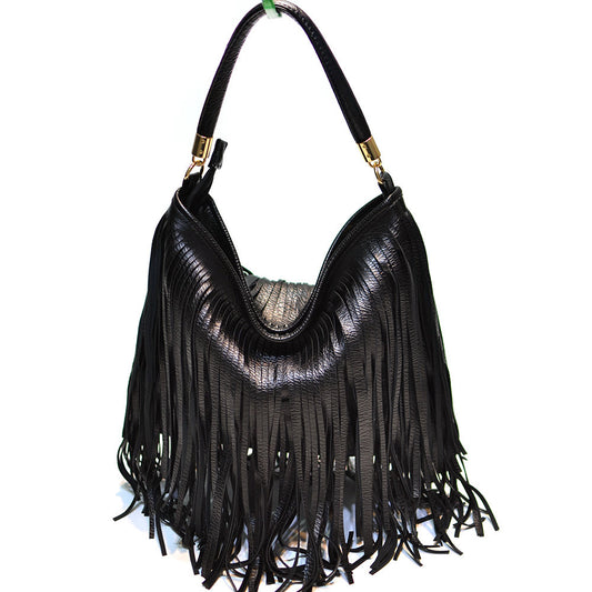 Bolso artesanal con flecos