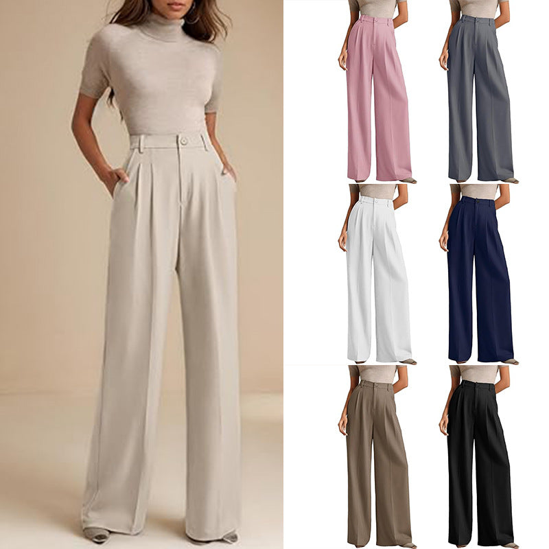 Pantalones de oficina tiro alto
